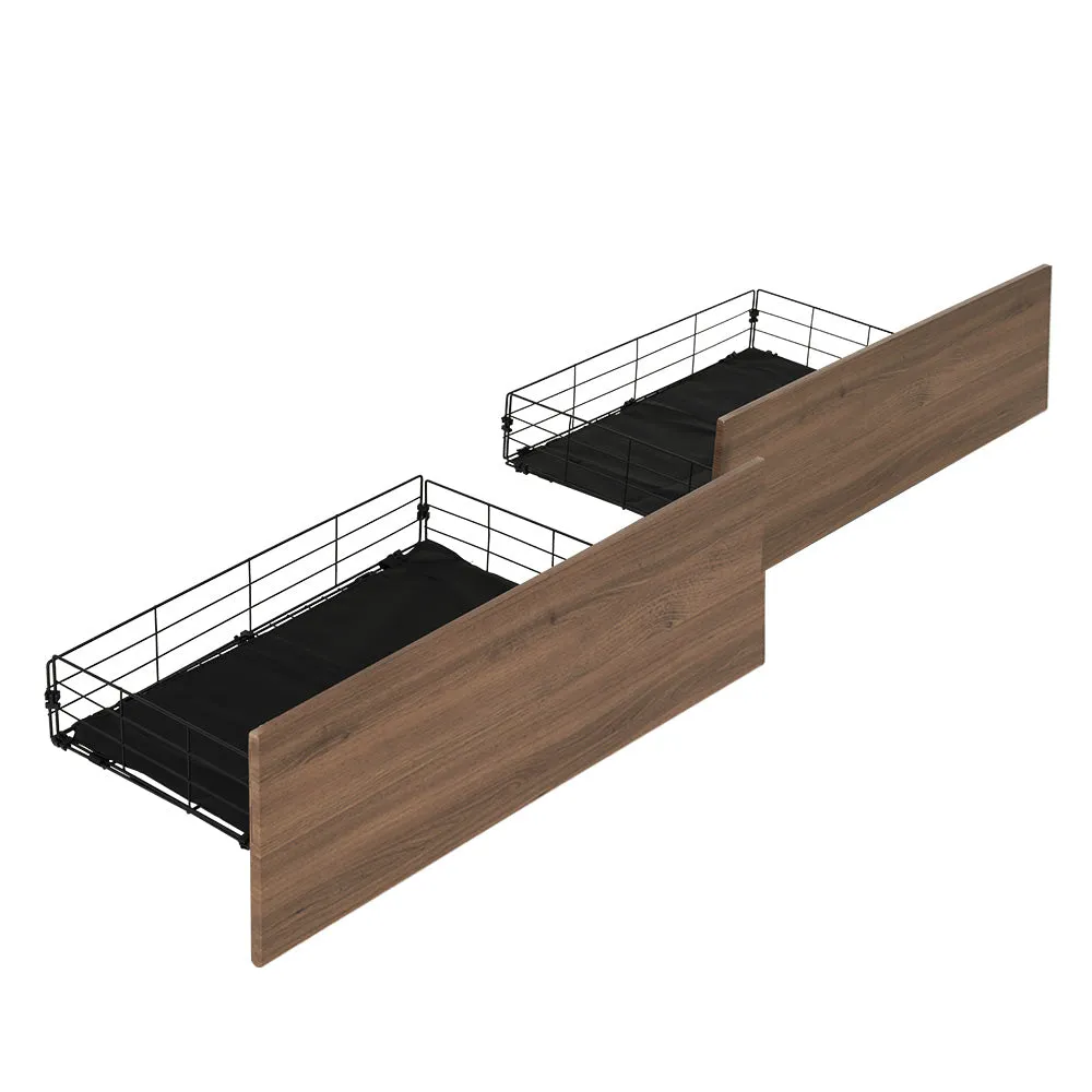 2x Bed Frame | Storage Drawers | Trundle | Black