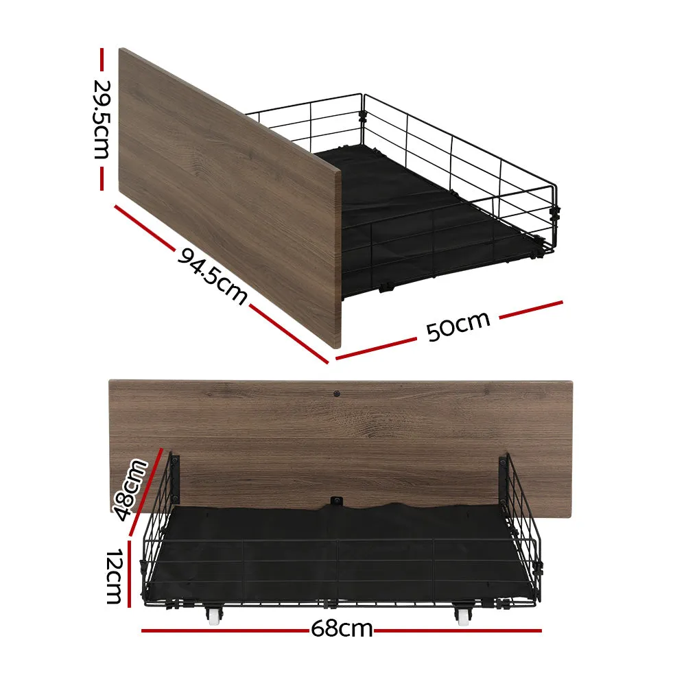 2x Bed Frame | Storage Drawers | Trundle | Black