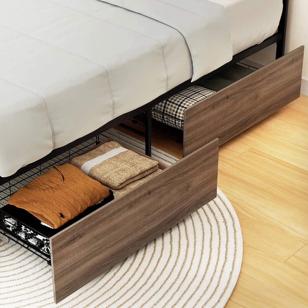2x Bed Frame | Storage Drawers | Trundle | Black
