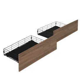 2x Bed Frame | Storage Drawers | Trundle | Black