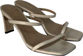 alohas Cream Heeled Mules UK 6 EU 39 👠