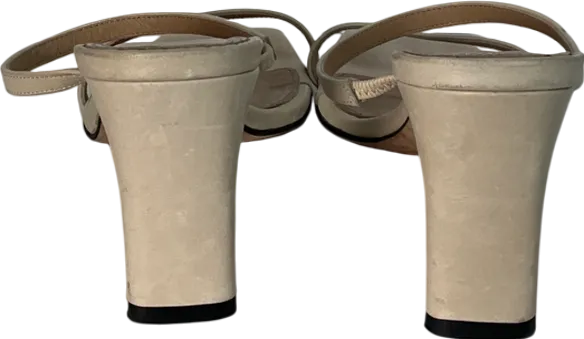 alohas Cream Heeled Mules UK 6 EU 39 👠