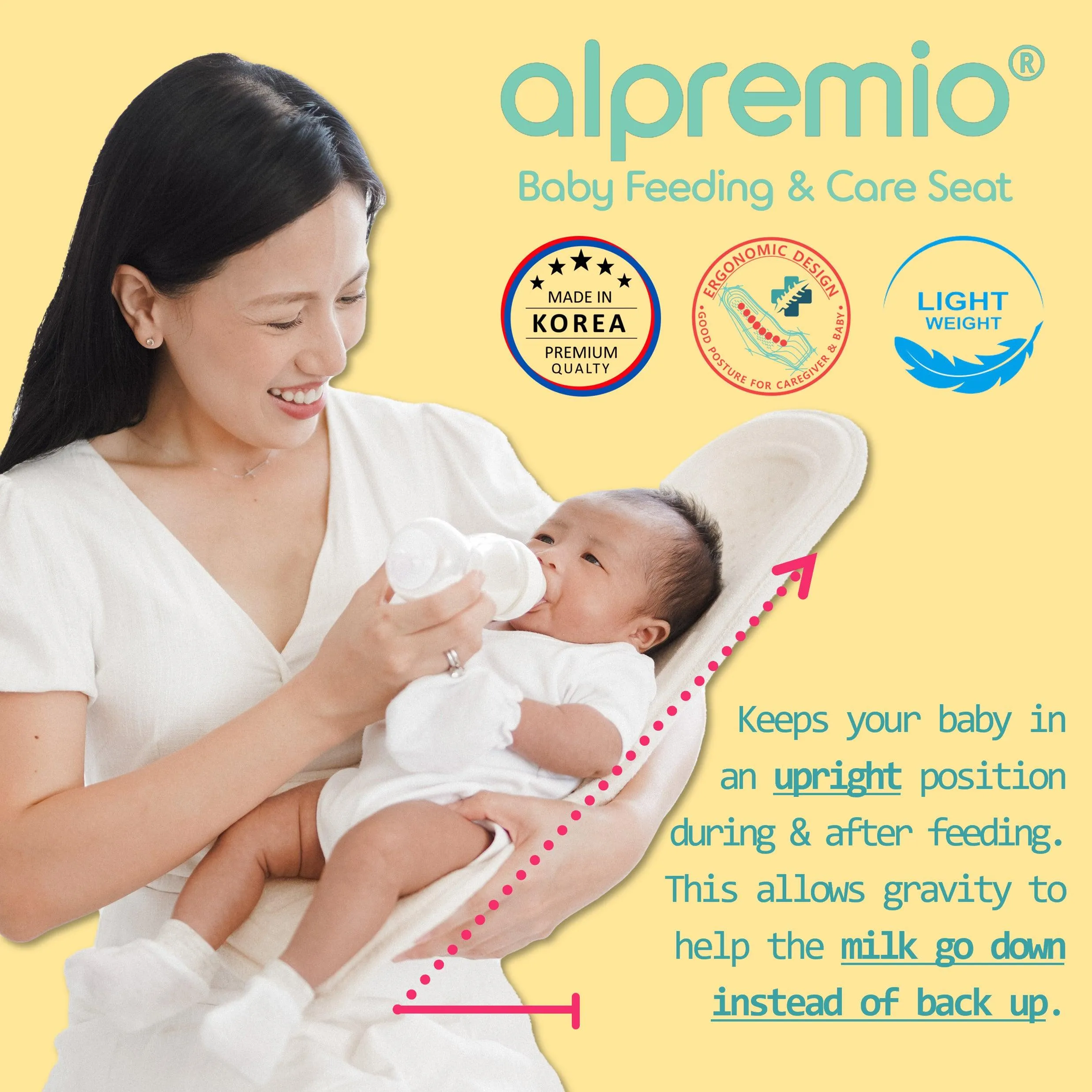 Alpremio Feeding & Care Seat - Full Organic (0-6m )