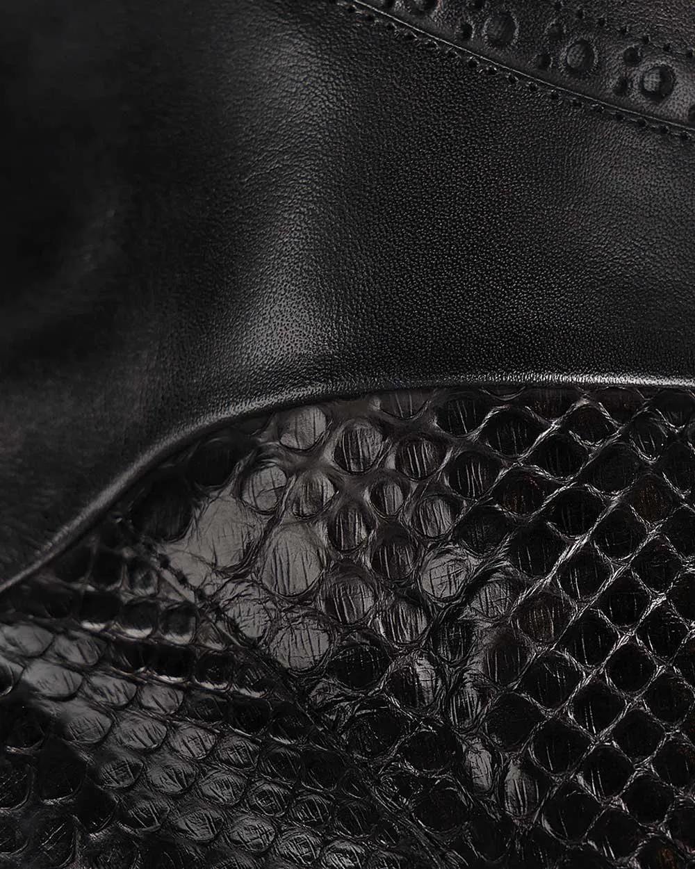 Ankle black python bootie