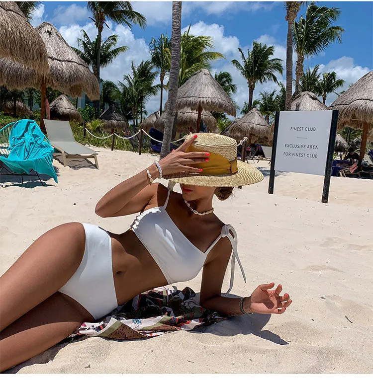 Bikini White High Waist