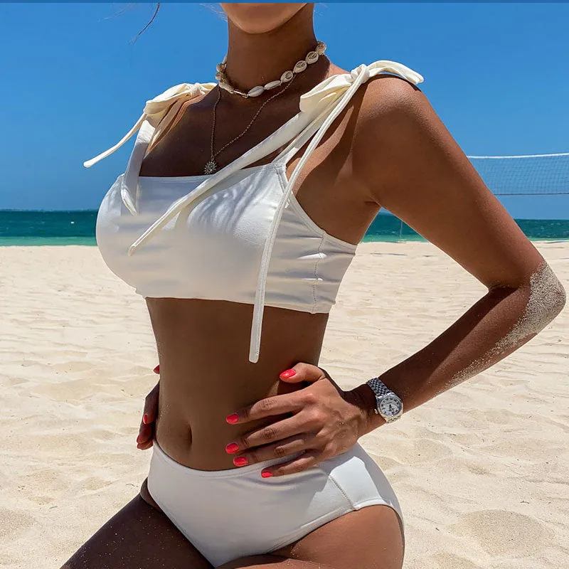 Bikini White High Waist