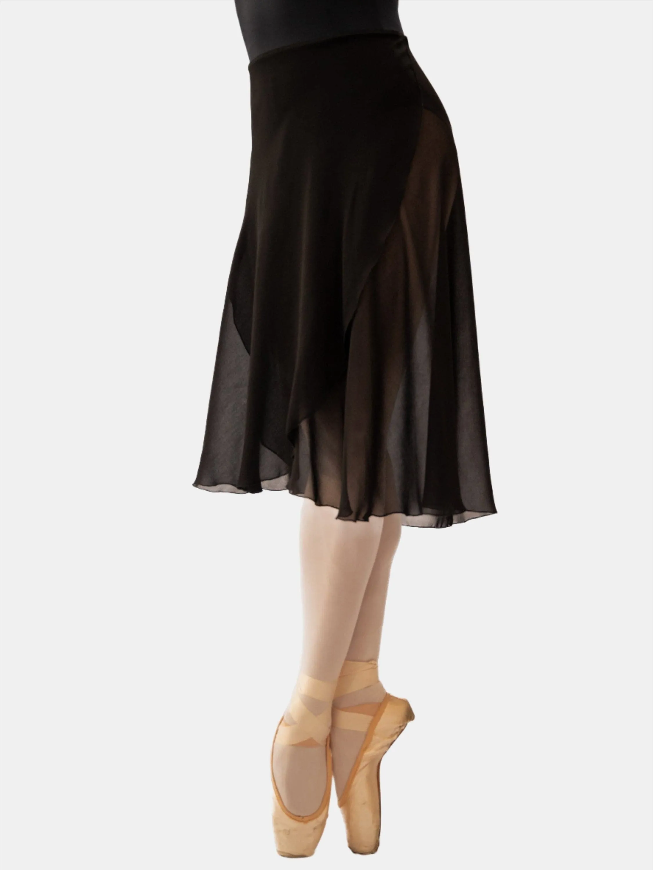 Black Wrap Long Dance Skirt MP355