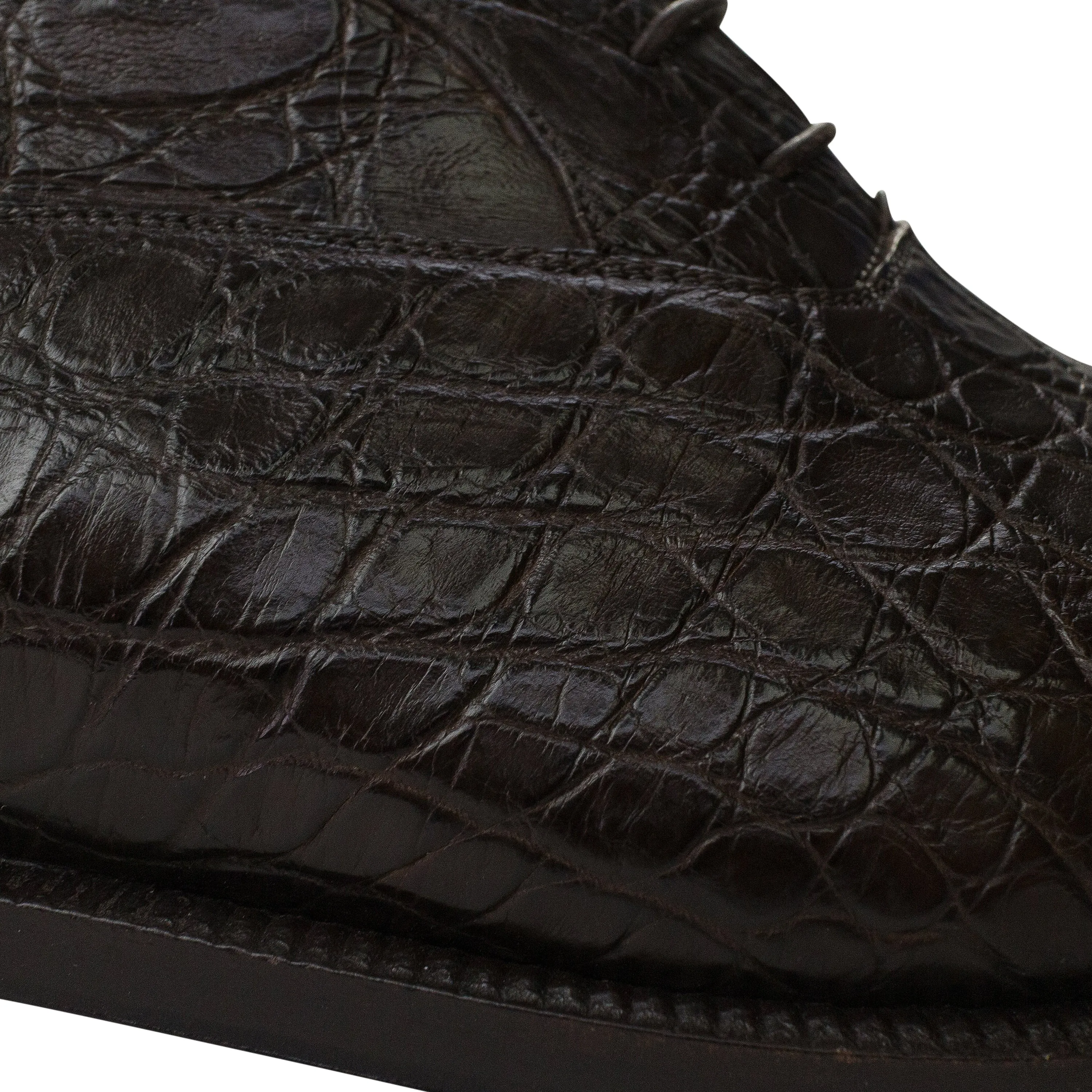 BROWN SNAKESKIN LACEUP DRESS SHOES