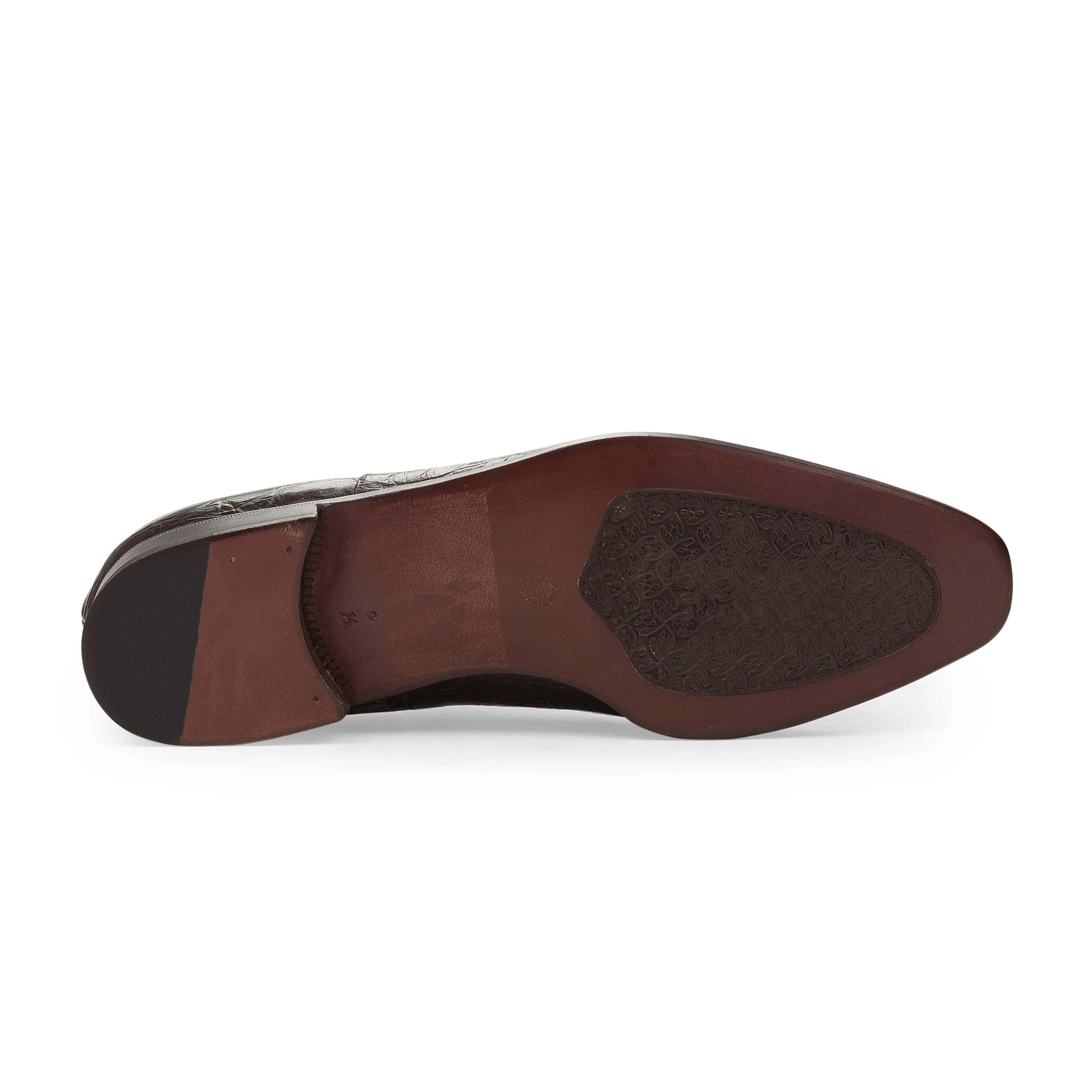 BROWN SNAKESKIN LACEUP DRESS SHOES