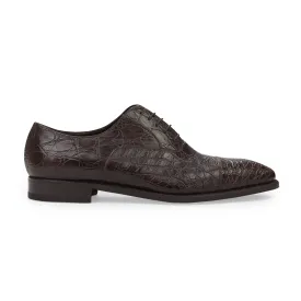 BROWN SNAKESKIN LACEUP DRESS SHOES
