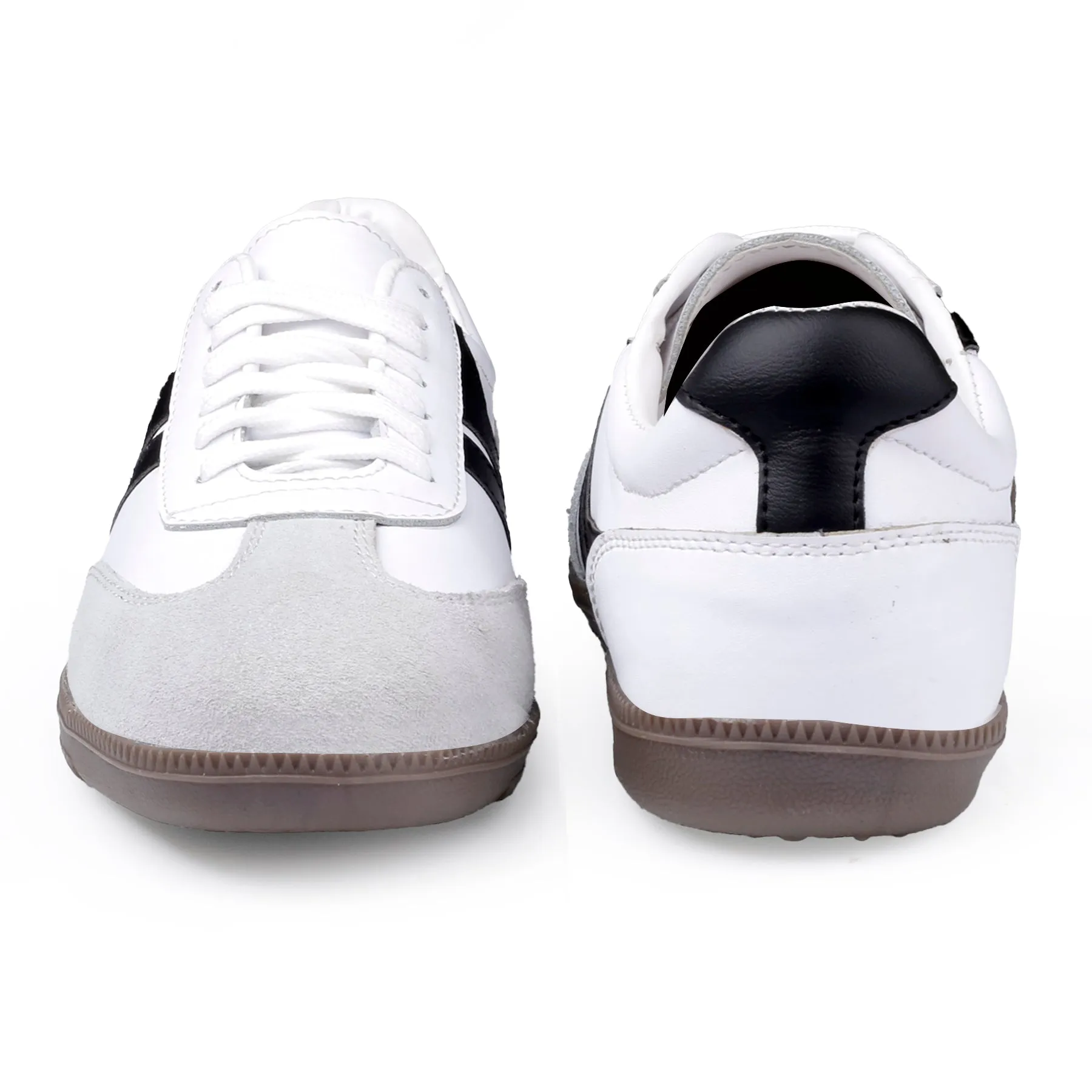 Bxxy's Leather Genuine Suede Touch High-end Striped Sneakers for Men