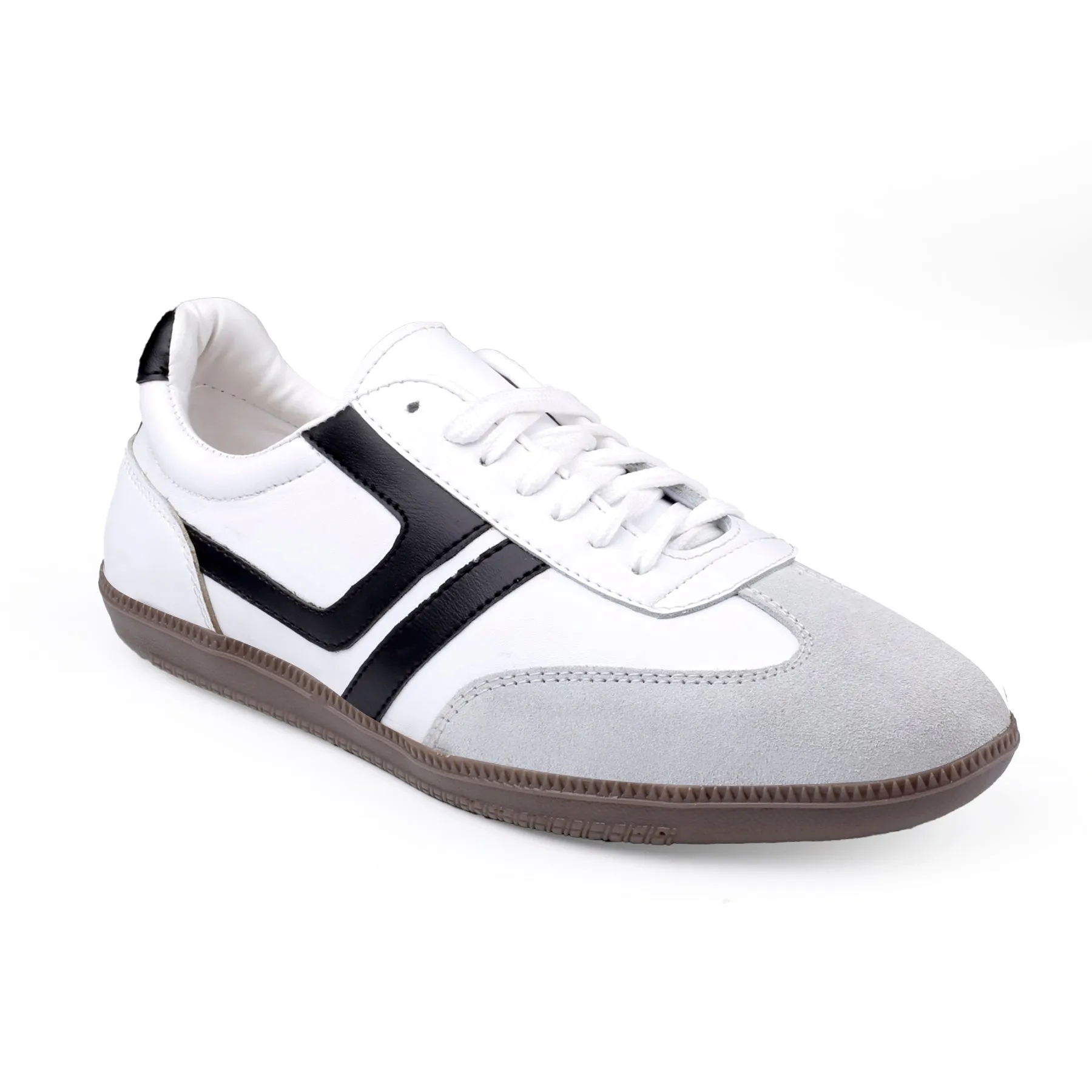 Bxxy's Leather Genuine Suede Touch High-end Striped Sneakers for Men
