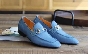 Carrucci by Maurice Pony Hair Loafer Sky/Blue