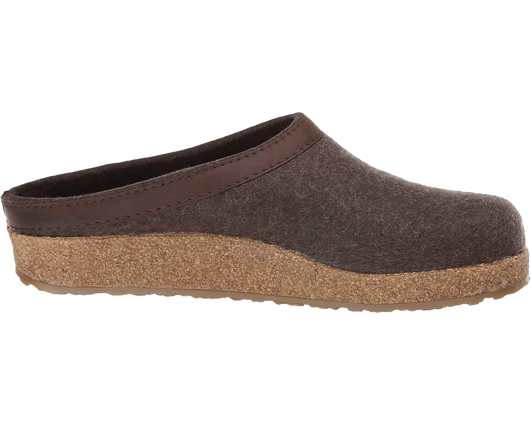Clogs GZL Leather Trim Grizzly Haflinger, brown