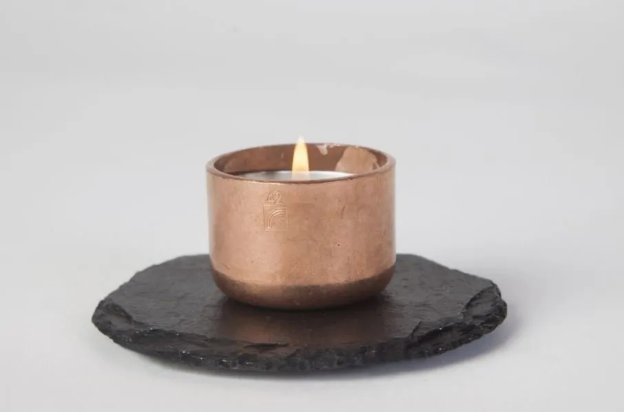 Copper Candle Holder - Round
