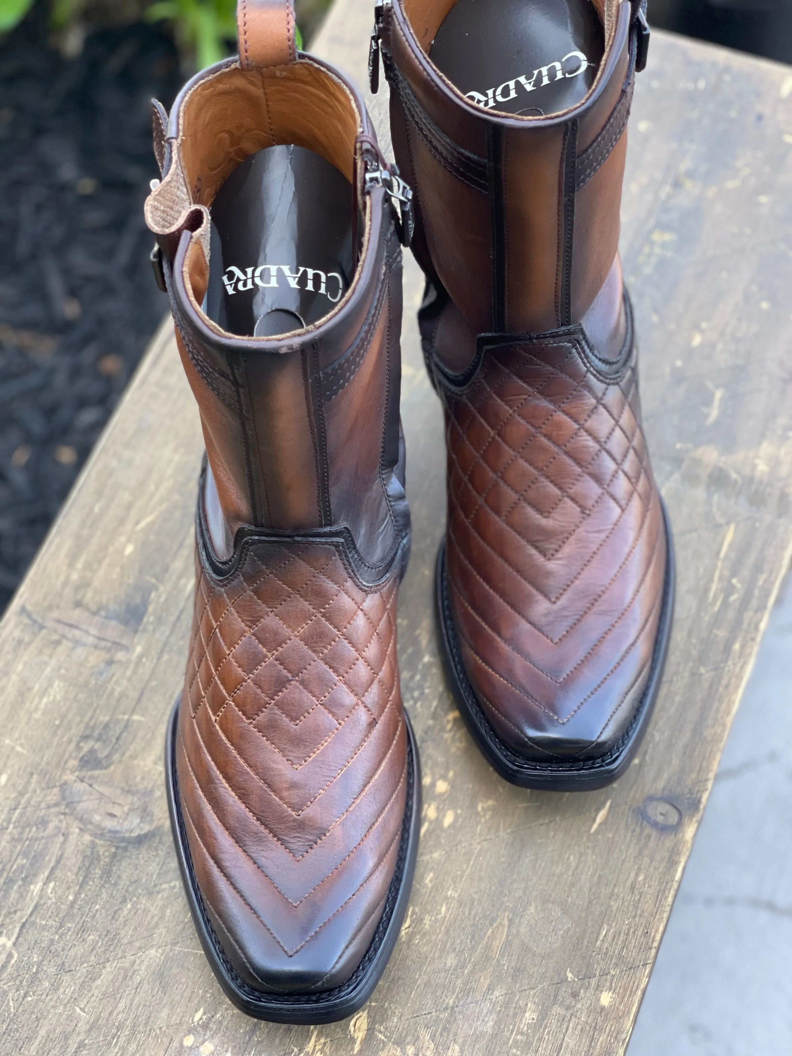 Cuadra Acanalado Dubai Toe Leather Ankle Boot
