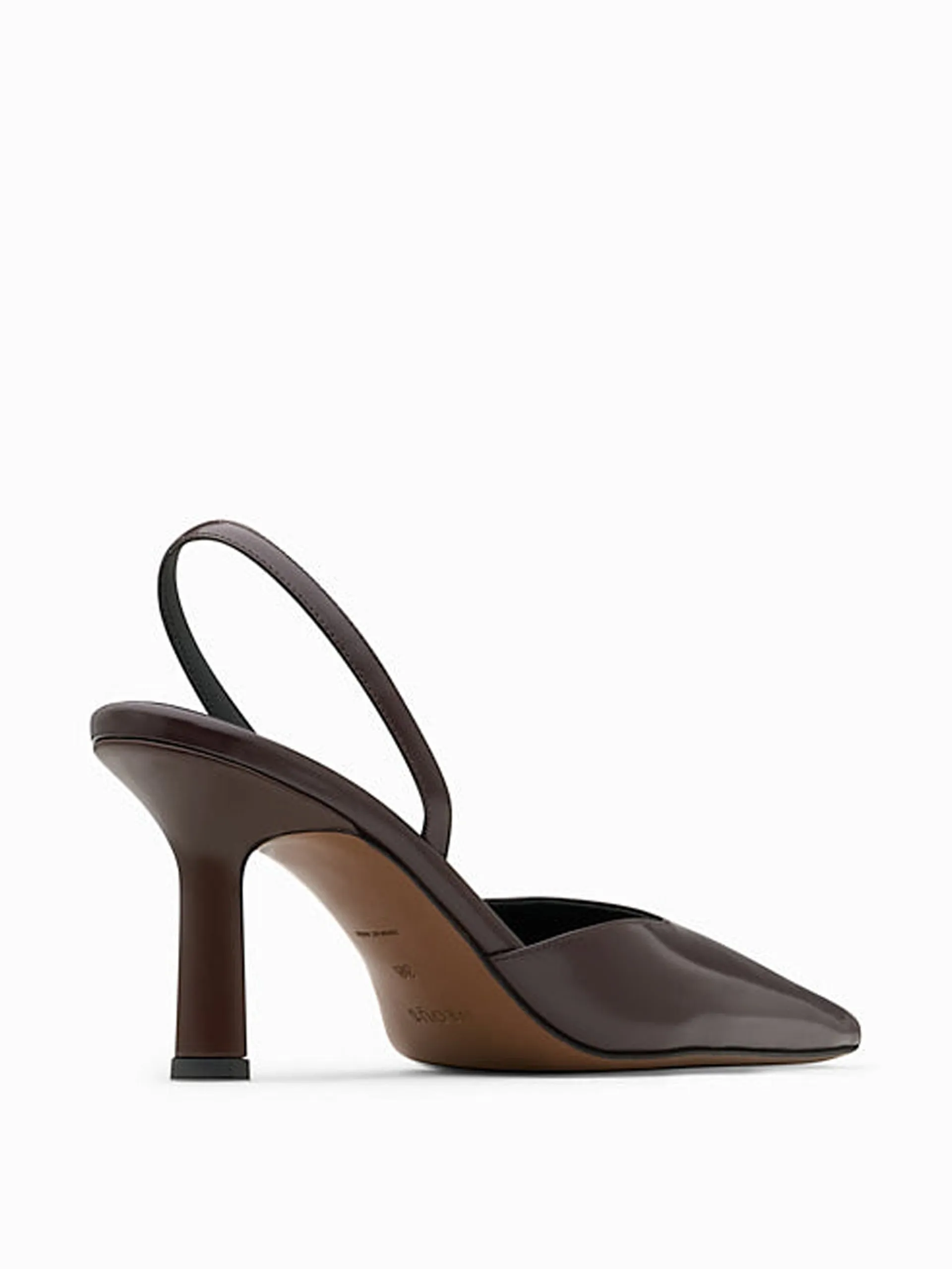 Dark chocolate Dracu peep toe pumps
