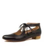 Django & Juliette Ewing Black Leather Natural Heel