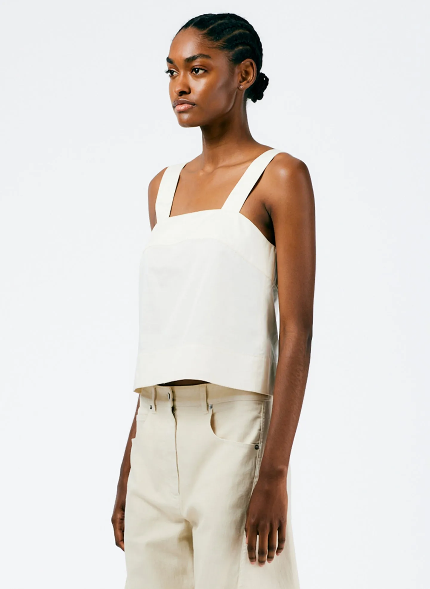 Eco Poplin Strappy Top