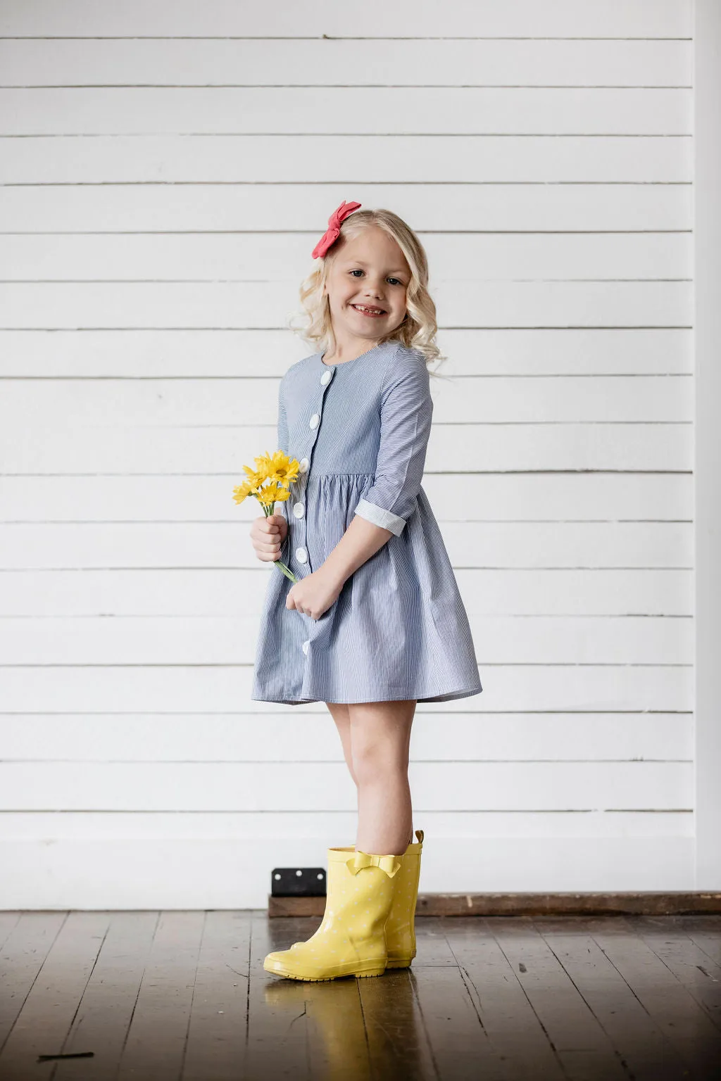 Frankie Dress - Blue Stripe