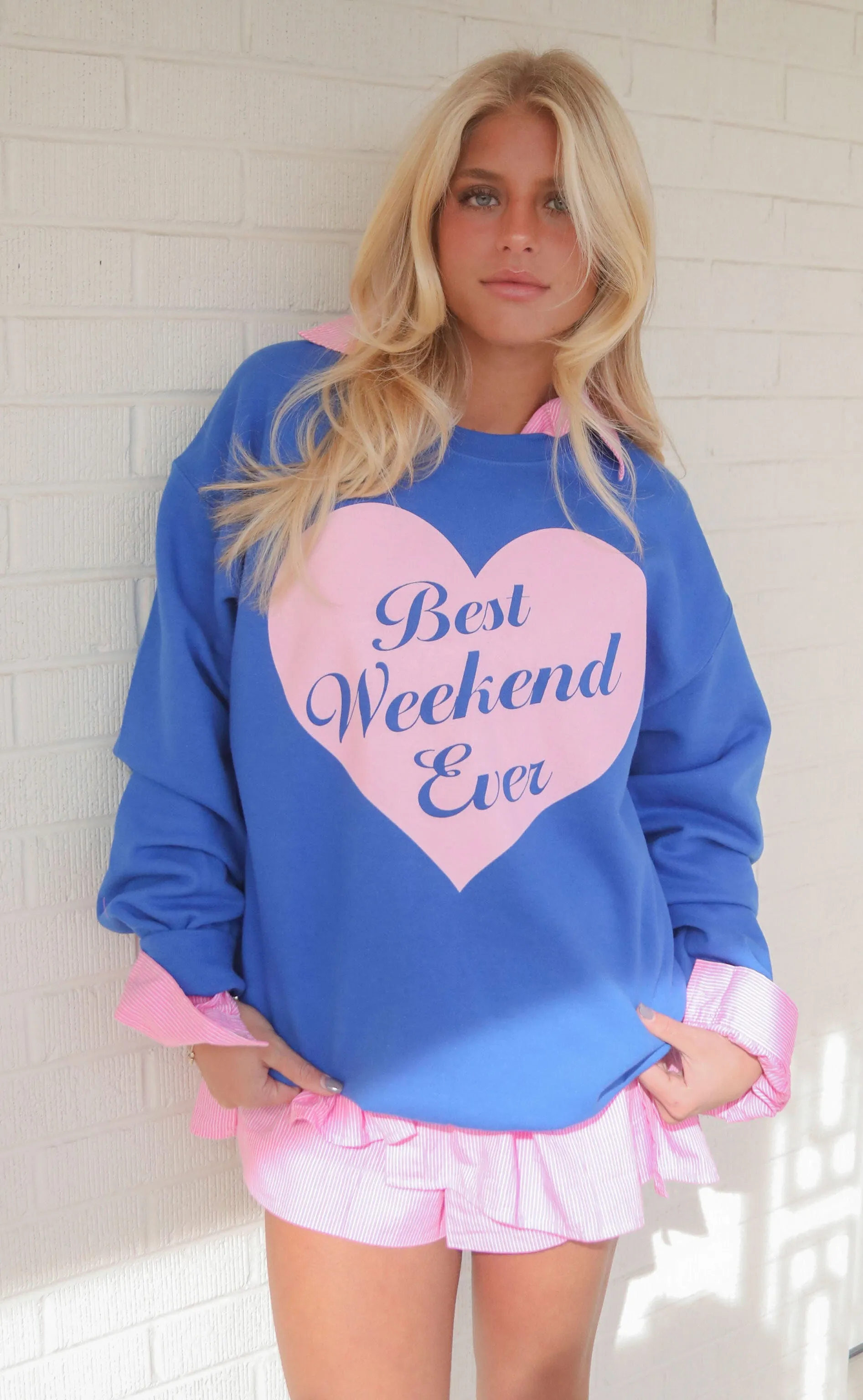 friday   saturday: best weekend ever sweatshirt