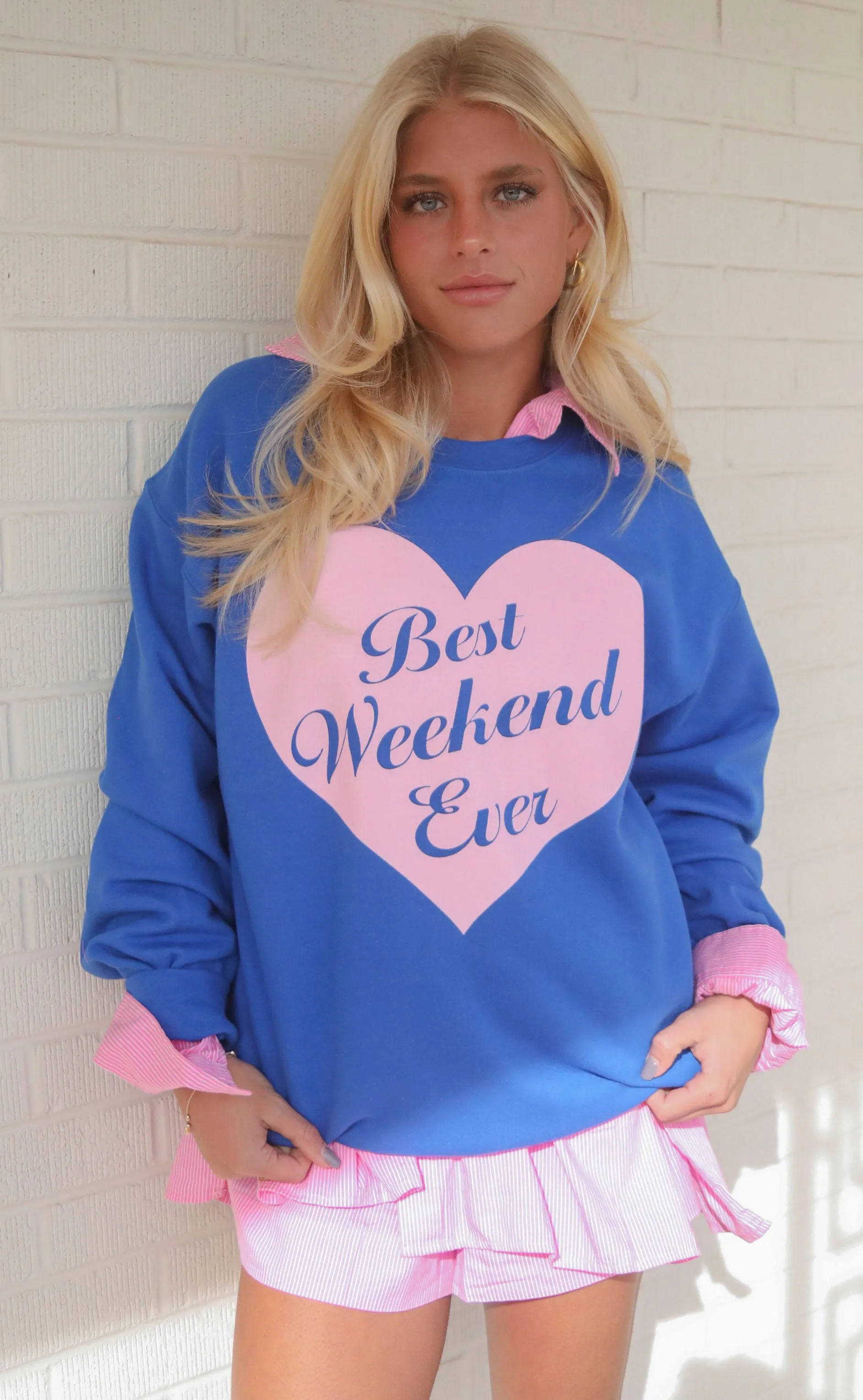 friday   saturday: best weekend ever sweatshirt