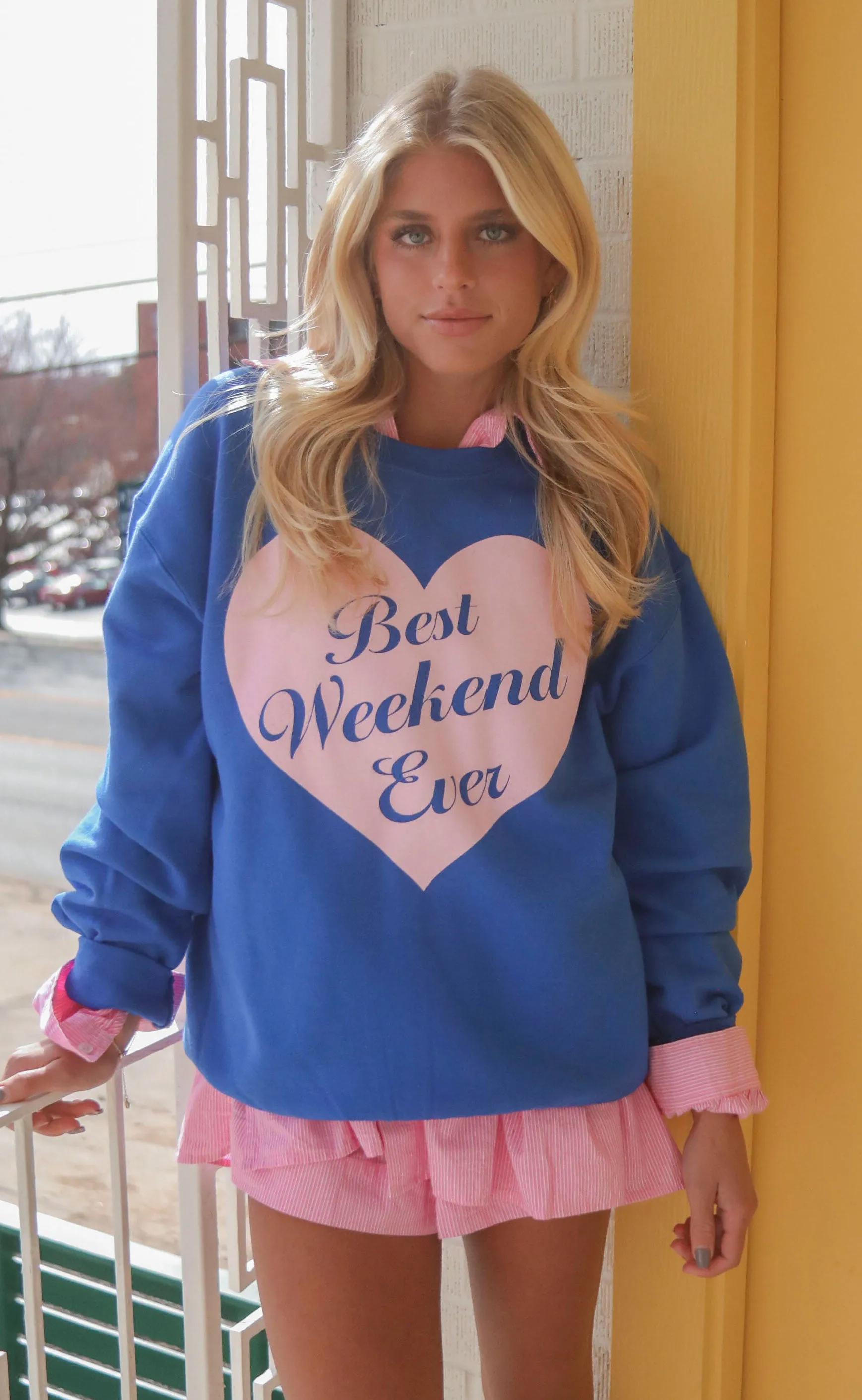 friday   saturday: best weekend ever sweatshirt