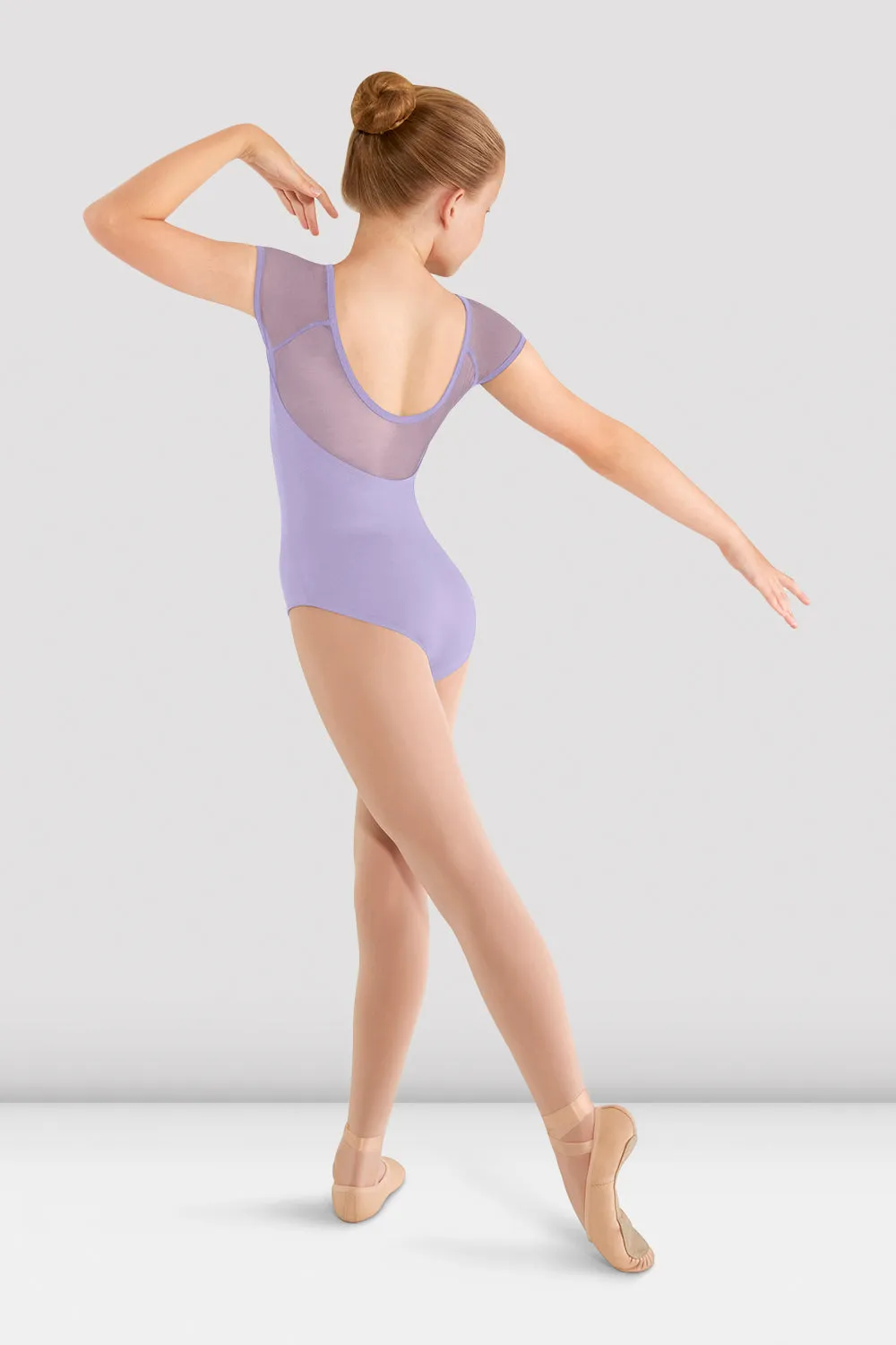 Girls Mirella Mesh Cap Sleeve Leotard