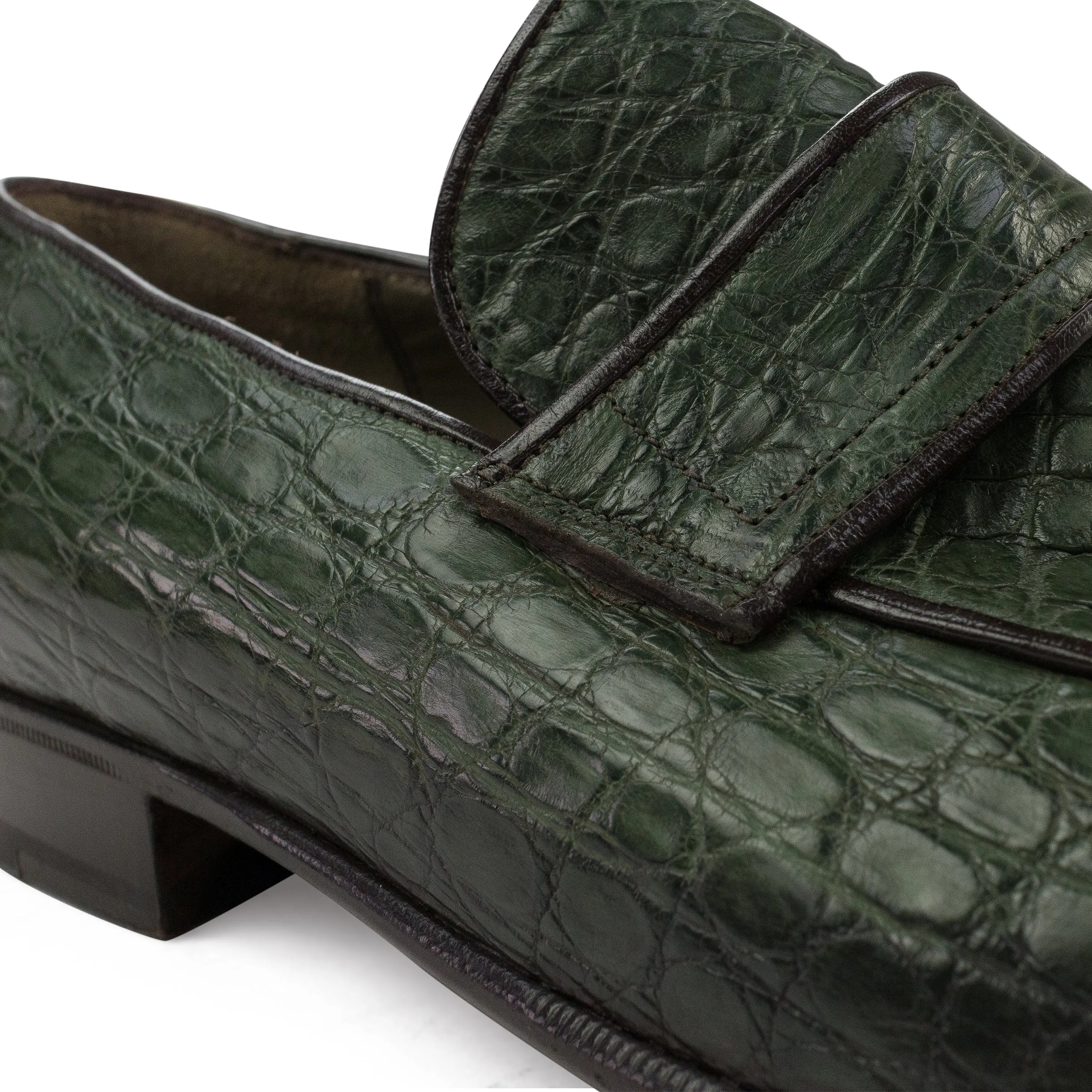 GREEN CROCODILE / GENUINE LEATHER DRESS SHOES