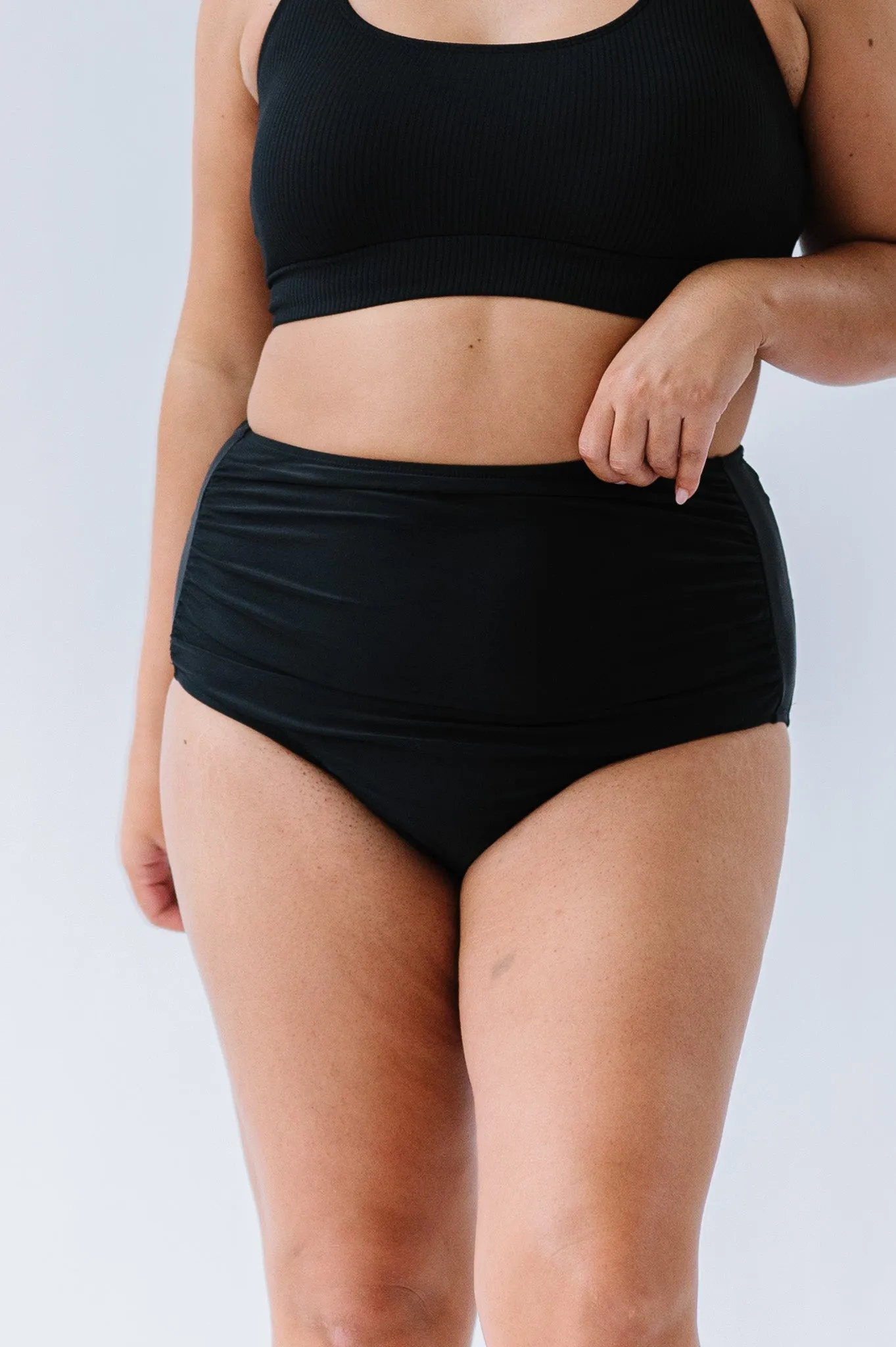 High Rise Barefoot Bottom | Black