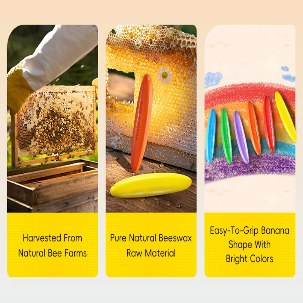 Jar Melo Mess Free Banana Crayon-12 Colors