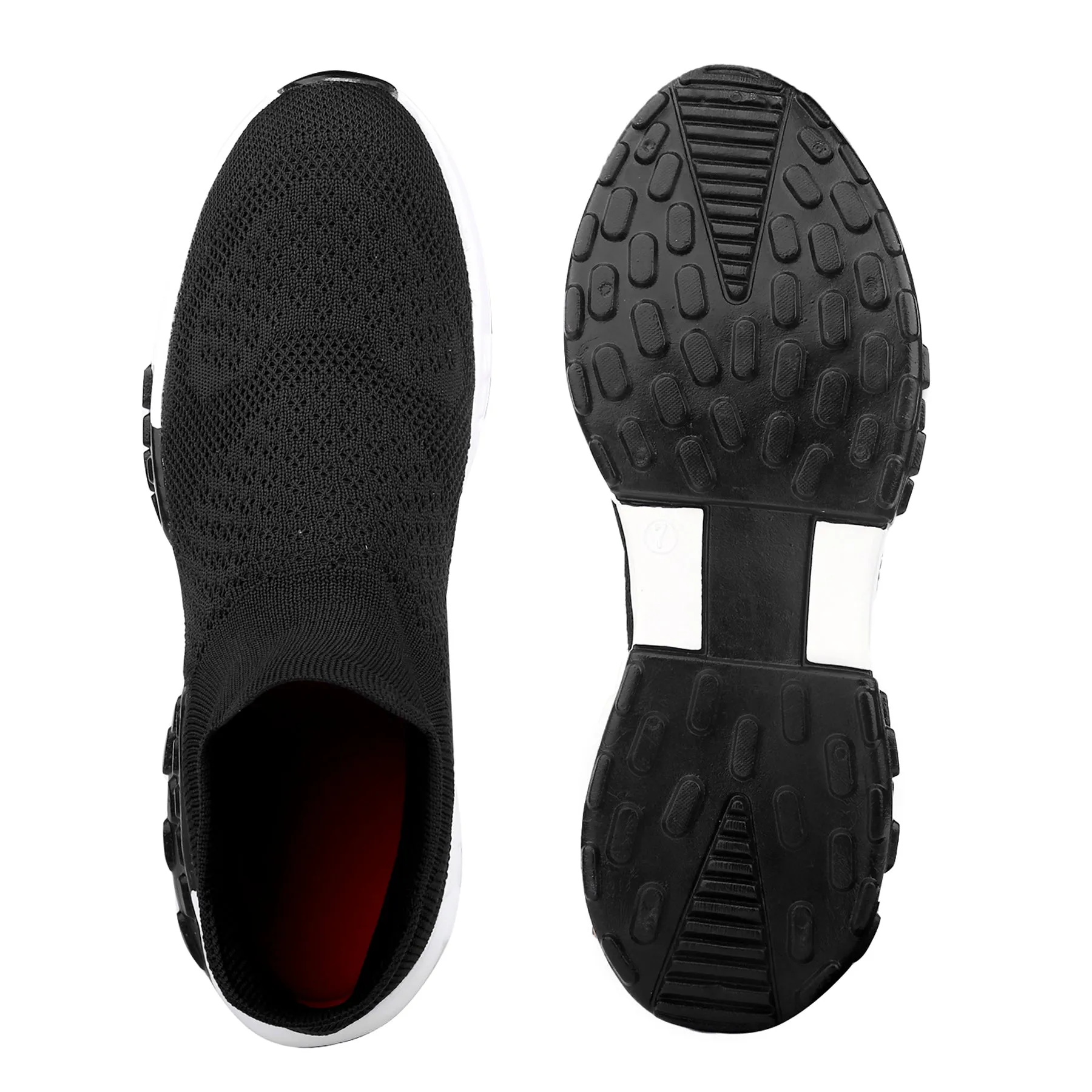 Latest Knitted Fabric Material Casual Black Sports Socks Shoes For Men