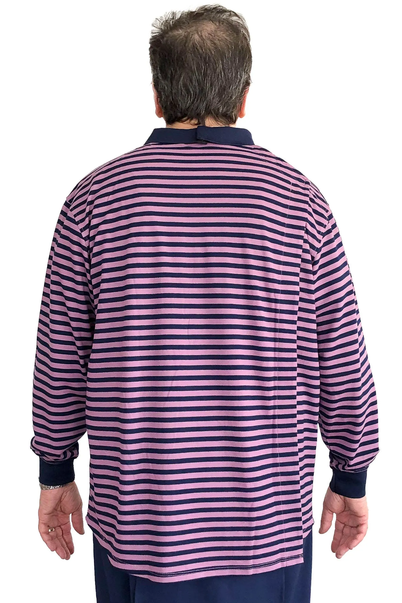 Long-Sleeved Adaptive Polo Shirt - Lucas | Blue