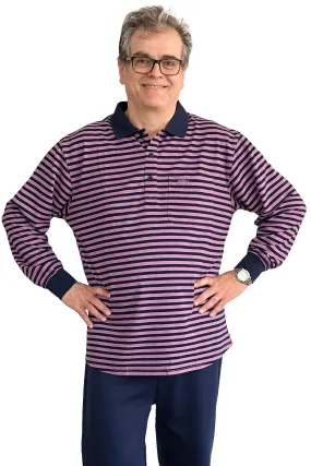 Long-Sleeved Adaptive Polo Shirt - Lucas | Blue