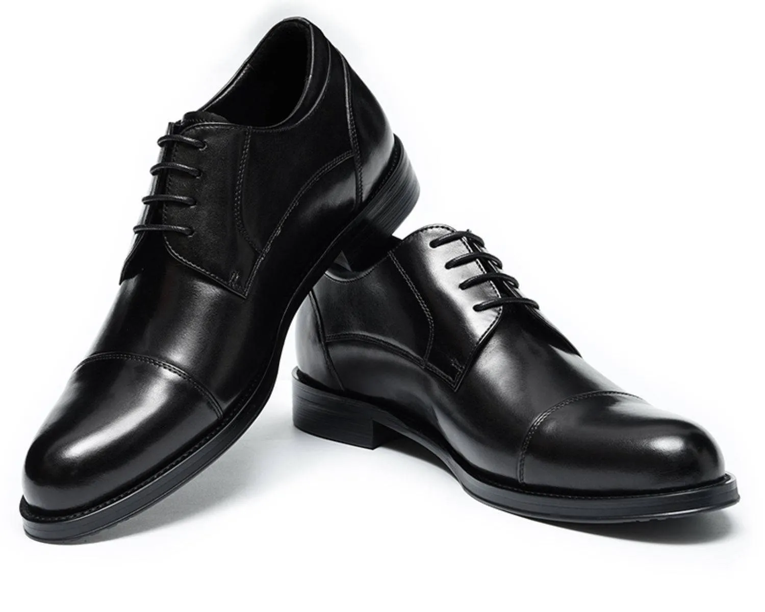 Men's Derby Dress Shoes - Top Layer Cowhide Leather, Business Formal
