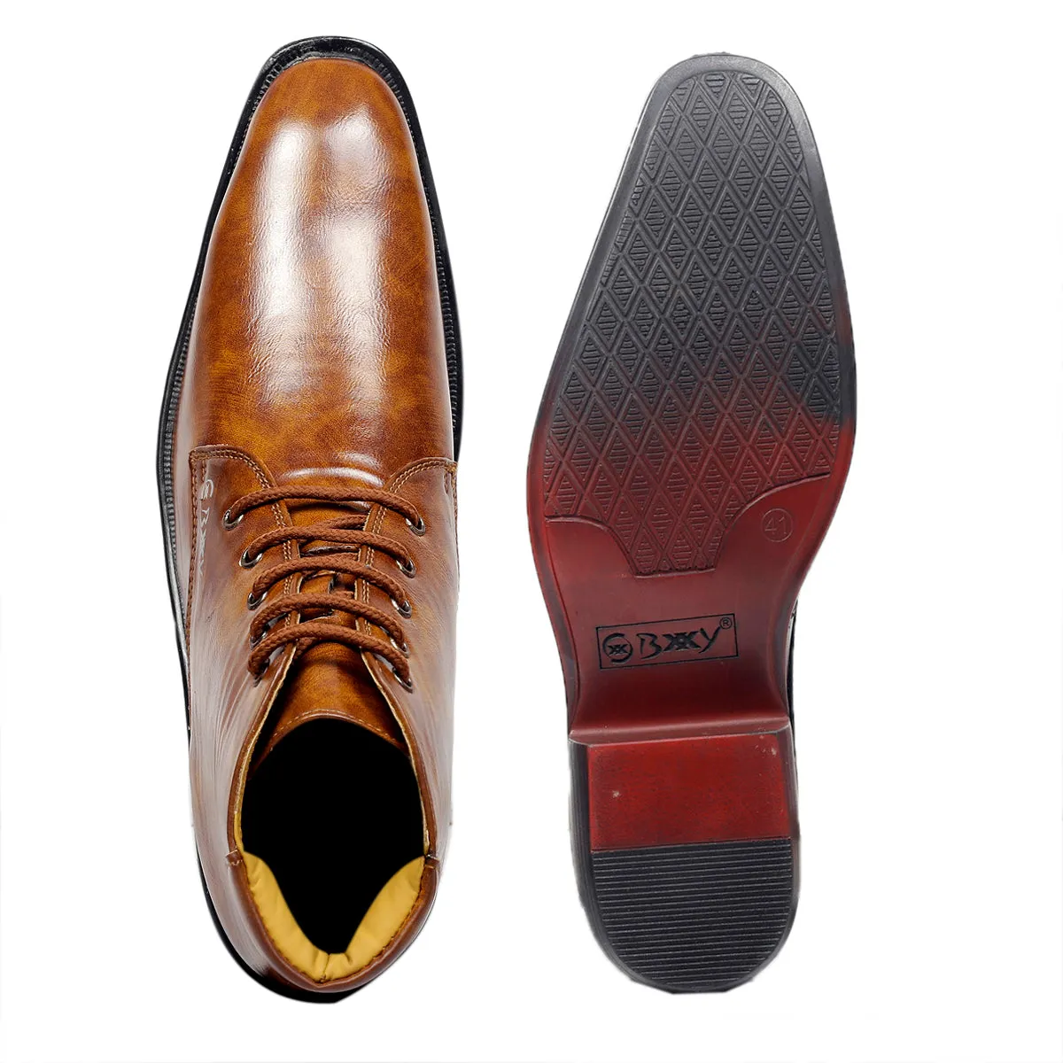 Men's Elevator Office Wear Derby Ankle Boots