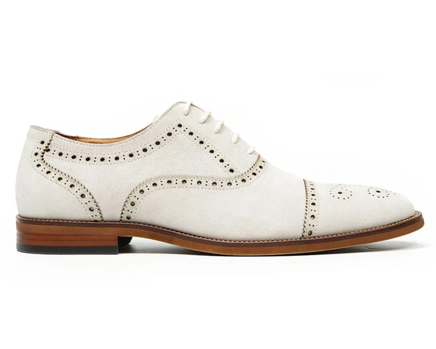 Men's Leather Brogue Oxford Shoes Vintage Style for Casual Wear