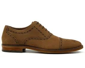 Men's Leather Brogue Oxford Shoes Vintage Style for Casual Wear