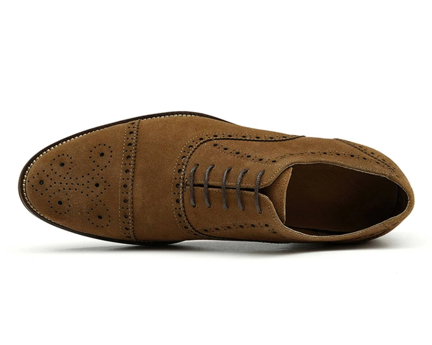 Men's Leather Brogue Oxford Shoes Vintage Style for Casual Wear