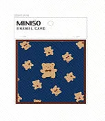 MINISO Little Bear Series Greeting Card Set - with Pin