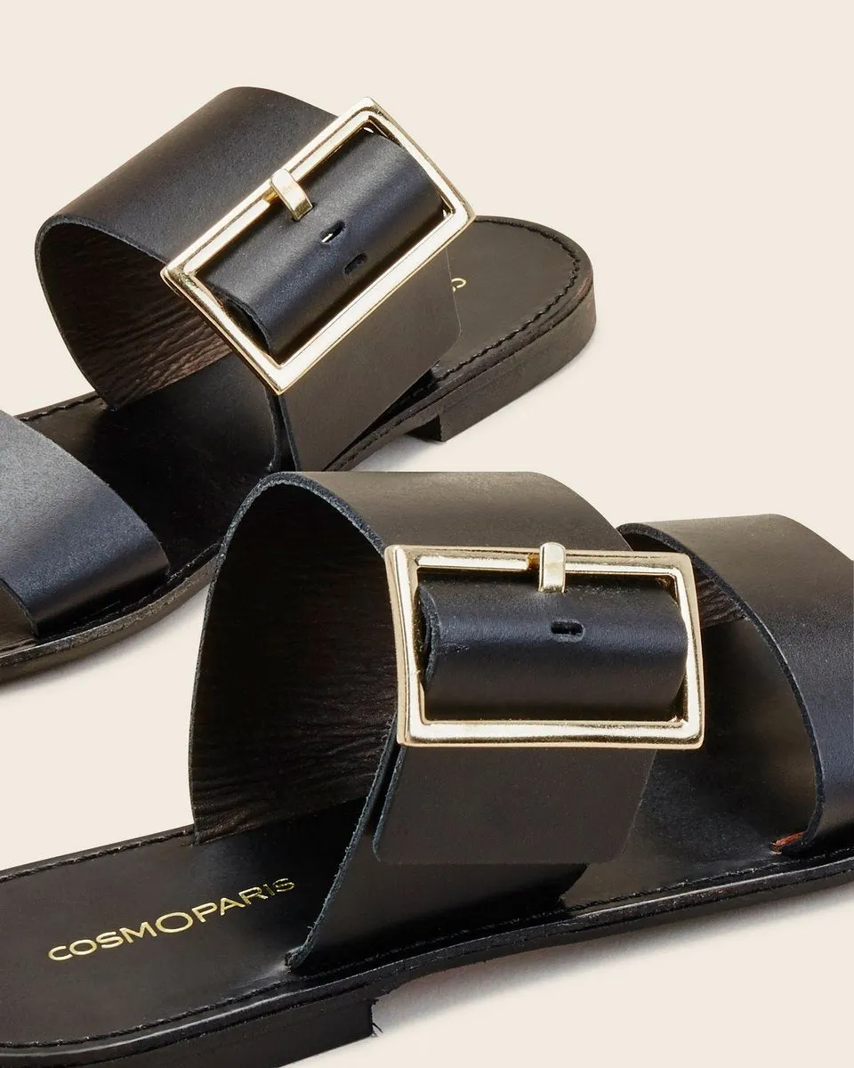 Mules En Cuir Tuana - Noir
