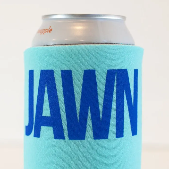 Philadelphia can coolie, JAWN drink holder, bachelor party favor, insulated koozie for Philly tailgating
