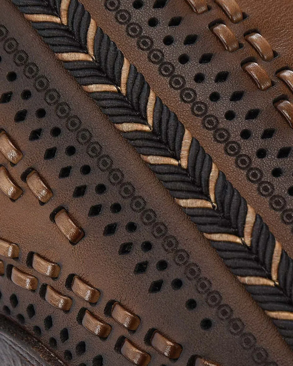Honey-Colored Contrast Riding-Style Boot
