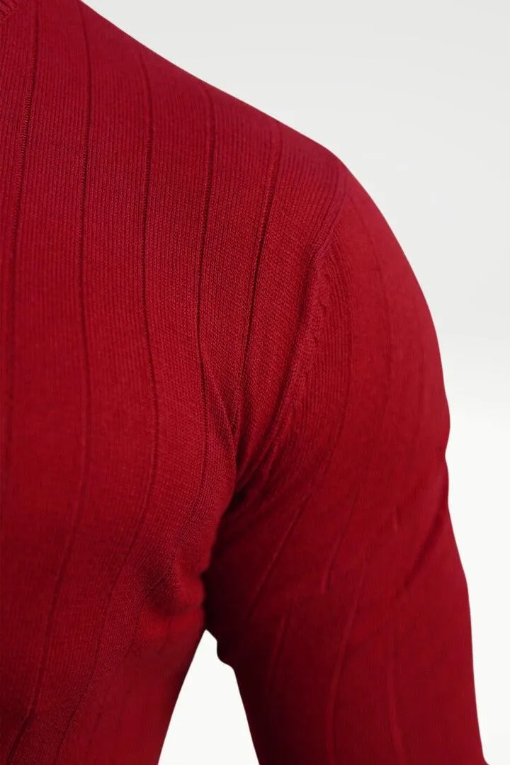 Scarlet Maroon Drop Needle Sweatshirt