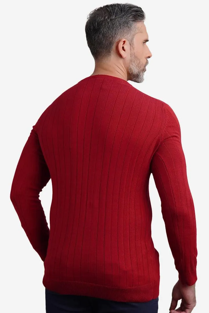 Scarlet Maroon Drop Needle Sweatshirt