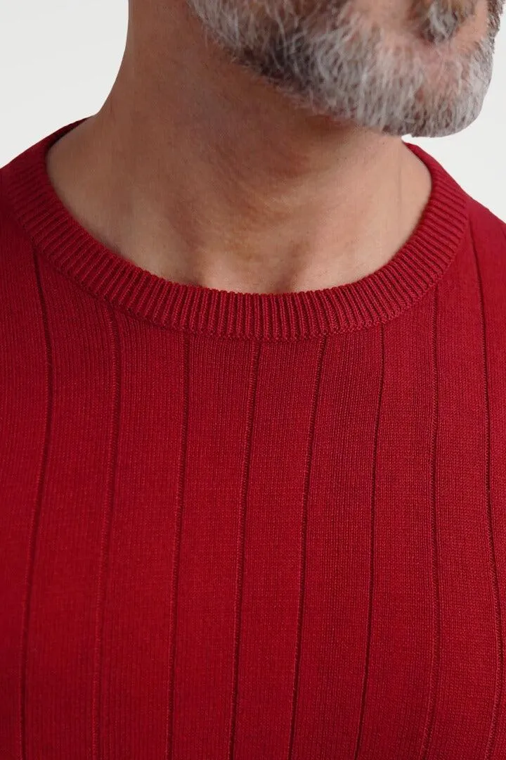 Scarlet Maroon Drop Needle Sweatshirt
