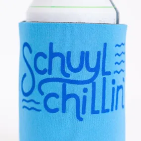 Schuylkill River can coolie, philadelphia drink holder, fishing trip can koozie, Philly can koozie for rower
