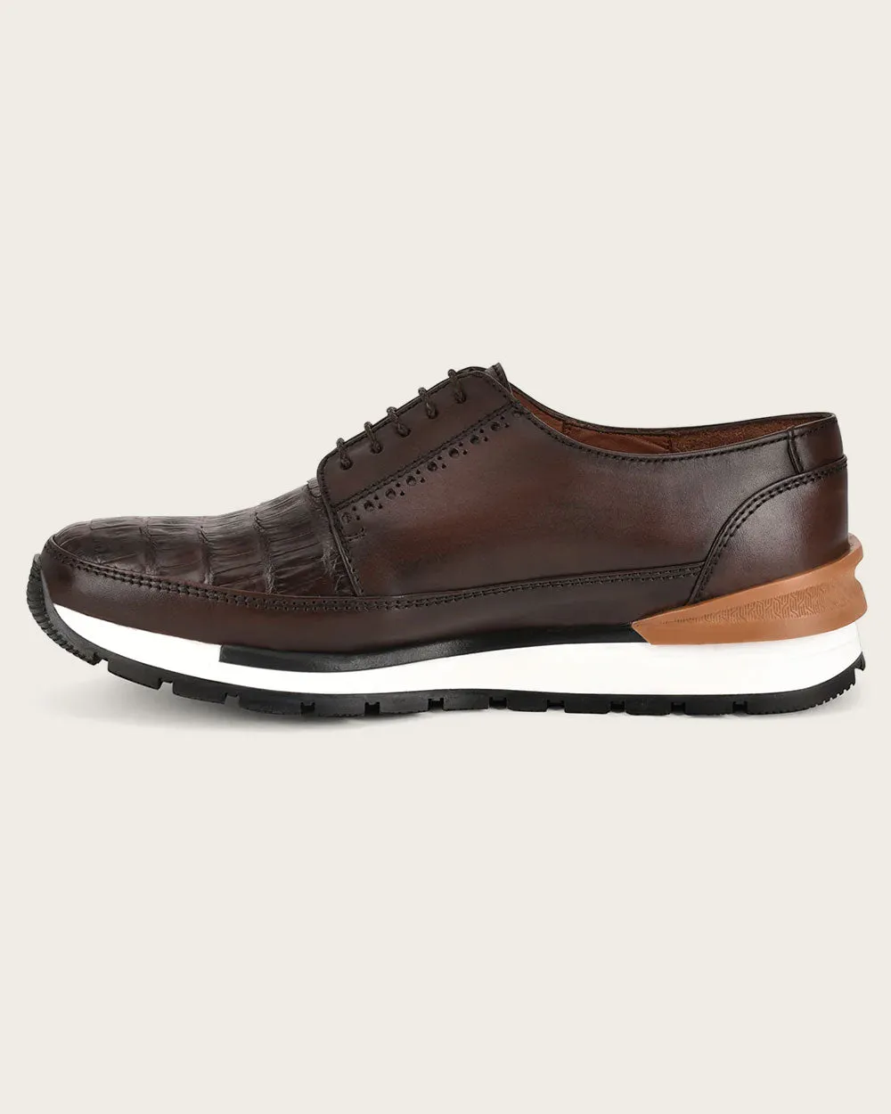 Sneakers brown exotic leather