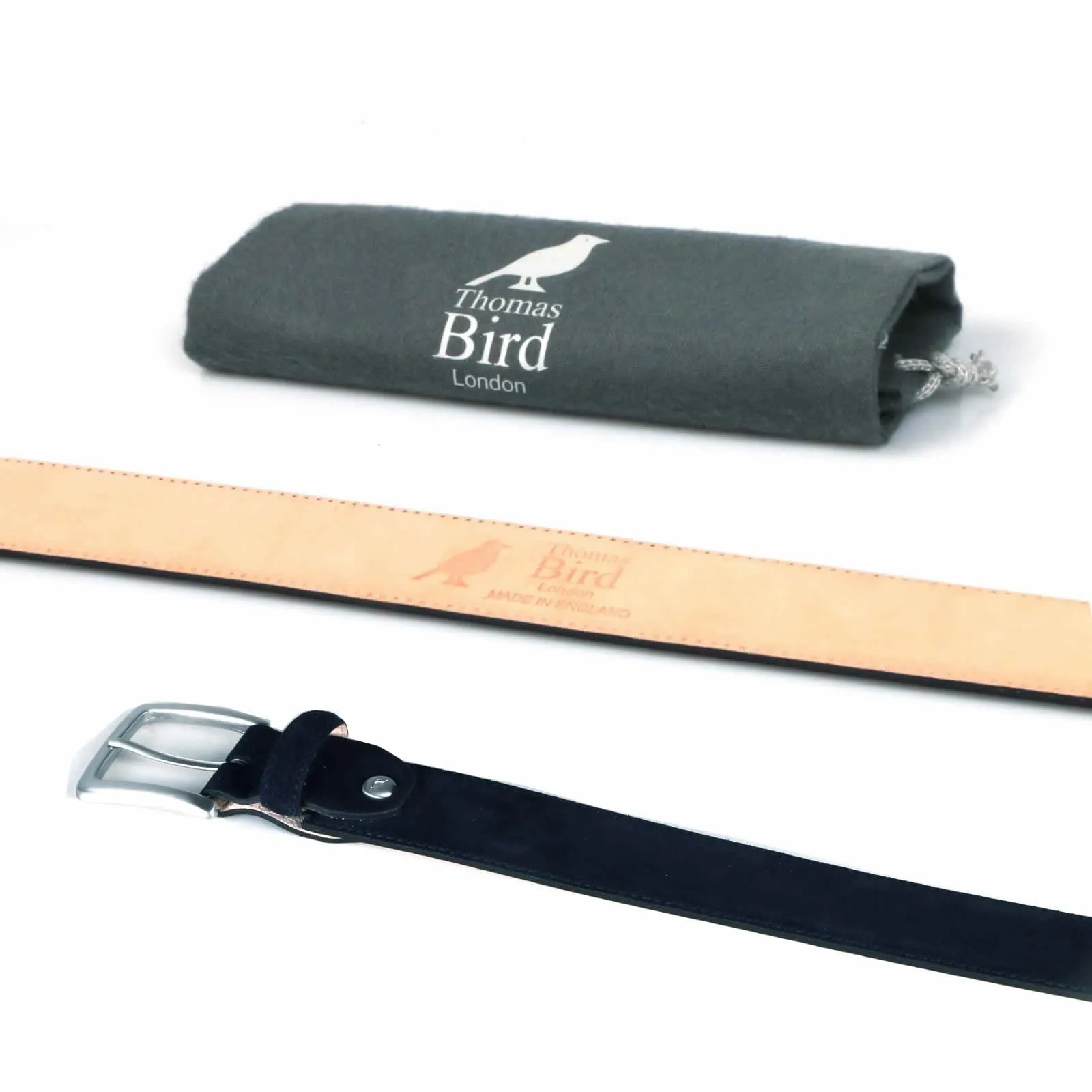Suede Belt Navy Blue