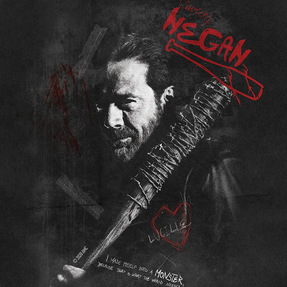 The Walking Dead Negan Graffiti Premium Satin Poster